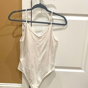 american eagle off white tang top body suit